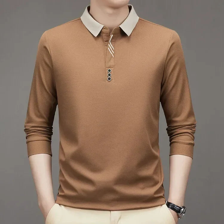 Camisa Polo Comprida Gola Sofisticada