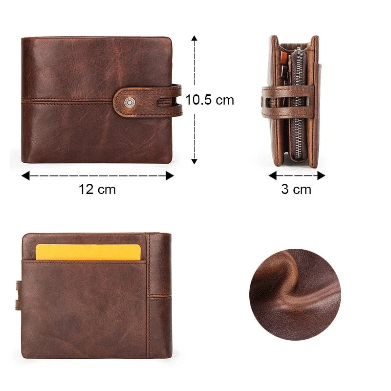 Carteira Masculina em Couro Genuino - Contact Men