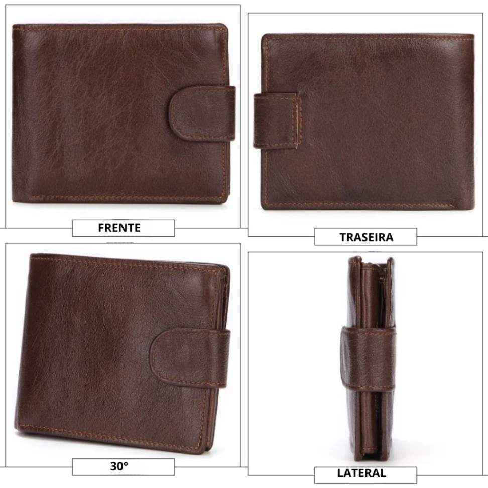 Carteira Masculina em Couro Genuino - Hermez Milen
