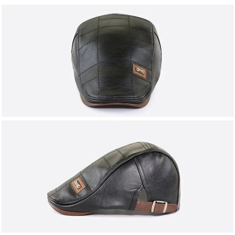 Boina Masculina Italiana de Couro Ferrutini FRT278