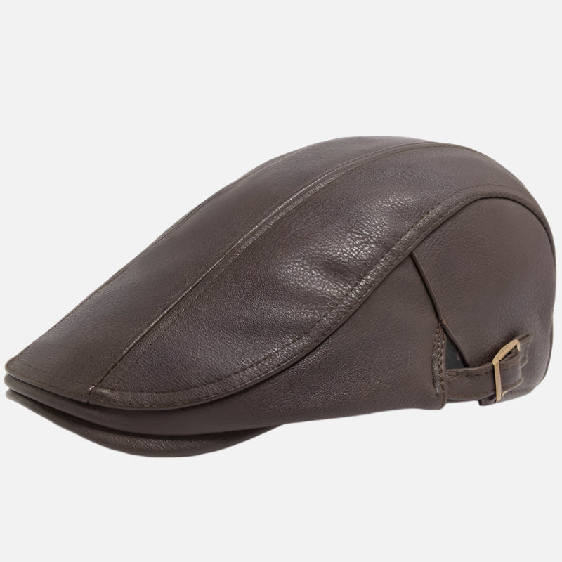 Boina Masculina Inglesa de Couro Ferrutini FRT279