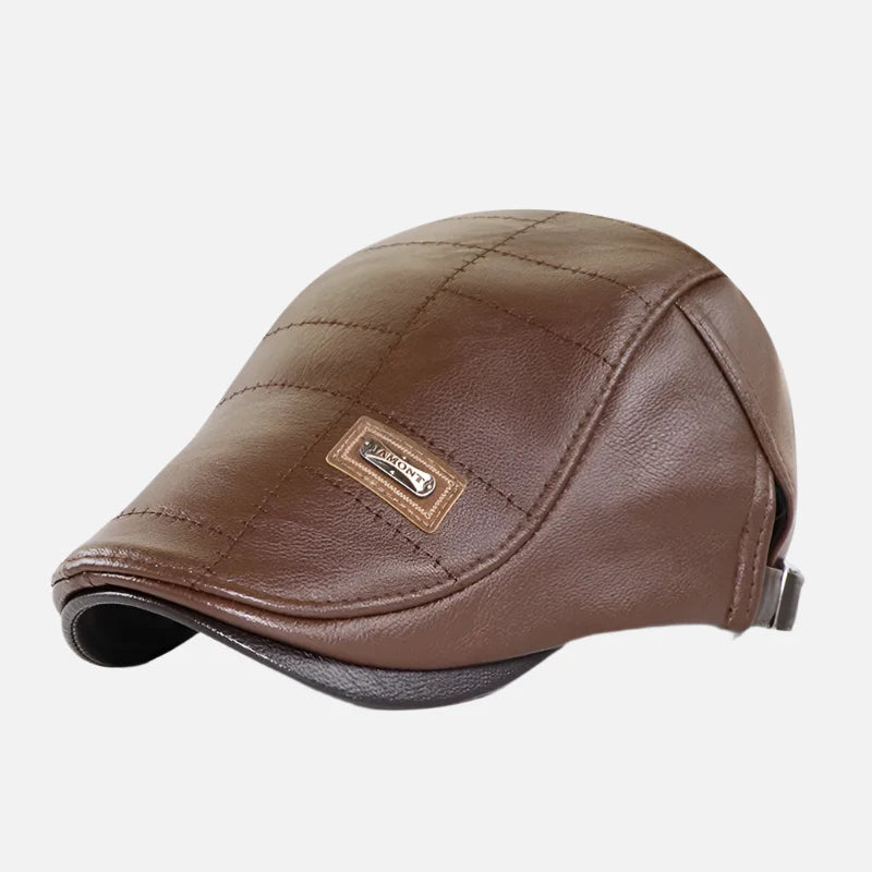 Boina Masculina Italiana de Couro Ferrutini FRT278